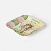 Personalized Sweet Fairy 1st Birthday Paper Plates Pappteller (Gewinkelt)