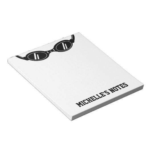 Personalized swimming goggles writing notepads notizblock (angewinkelt)