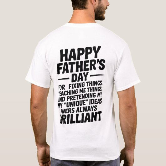 Personalized T-shirt Father's Day (Rückseite)