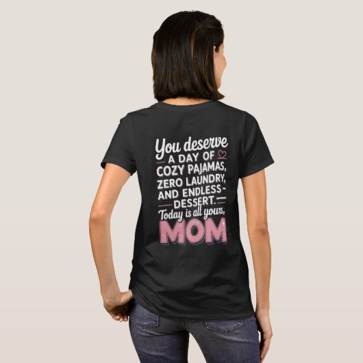 Personalized T-shirt Mother's Day (Schwarz voll)