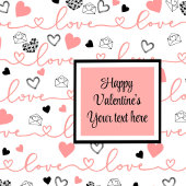Personalized Table Love Text Art Valentine Napkins Serviette