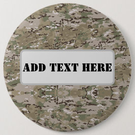 Personalized Tactical Military Camo Button