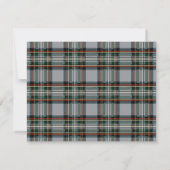 Personalized Tartan Note Card with Plaid Backgroun Mitteilungskarte (Rückseite)