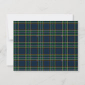 Personalized Tartan Note Card with Plaid Backgroun Mitteilungskarte (Rückseite)