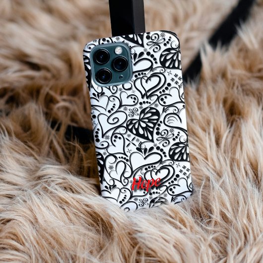 Personalized Tattoo Style Hearts Phone Case iPhone Hülle
