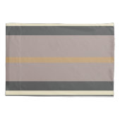 Personalized Taupe Gold Stripe Modern Neutral Chic Kissenbezug (Rückseite)