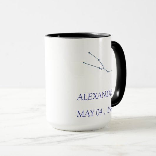 Personalized Taurus Constellation Mug - Custom Sta Tasse (VorderseiteRechts)