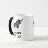 "Personalized Taurus Zodiac sign Name and traits" Verwandlungstasse (Vorderseite Links)