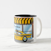 Personalized Taxi Cab Driver Two-Tone Coffee Mug Zweifarbige Tasse (VorderseiteRechts)