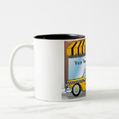 Personalized Taxi Cab Driver Two-Tone Coffee Mug Zweifarbige Tasse (Links)