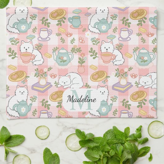 Personalized Tea & Baker Monogram Kitchen Towels Geschirrtuch (Gefaltet)
