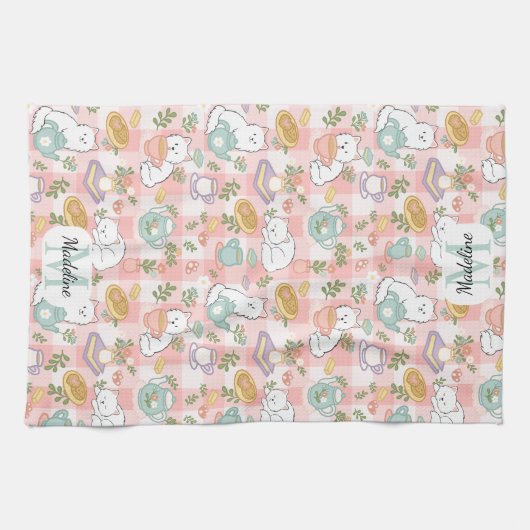 Personalized Tea & Baker Monogram Kitchen Towels Geschirrtuch (Horizontal)