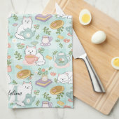 Personalized Tea & Baker Monogram Kitchen Towels Geschirrtuch (Viertel Falte)