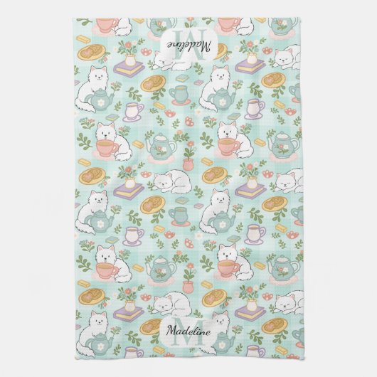 Personalized Tea & Baker Monogram Kitchen Towels Geschirrtuch (Vertikal)