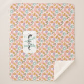 Personalized Tea & Baker Monogram Sherpa Blanket Sherpadecke (Vorderseite)