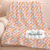 Personalized Tea & Baker Monogram Sherpa Blanket Sherpadecke