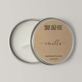 Personalized Tea Light Candle Label Round Sticker