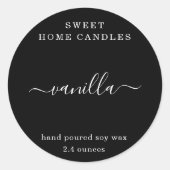 Personalized Tea Light Candle Label Round Sticker (Vorderseite)