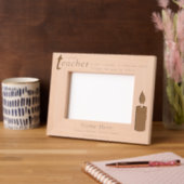 Personalized Teacher and Candlelight  Geätzte Rahmen (Linke Ecke)