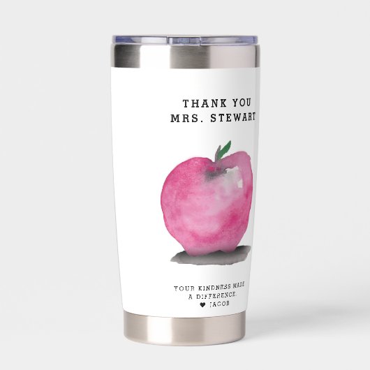 Personalized Teacher Appreciation Apple Thank you Thermobecher (Rückseite)