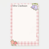 Personalized Teacher Appreciation Gift Pink  Post-it Klebezettel (Vorderseite)