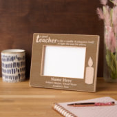 Personalized Teacher Candle Gift, Light on Dark Geätzte Rahmen (Linke Ecke)