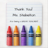 Personalized Teacher Crayon and Paper  Mousepad (Vorne)