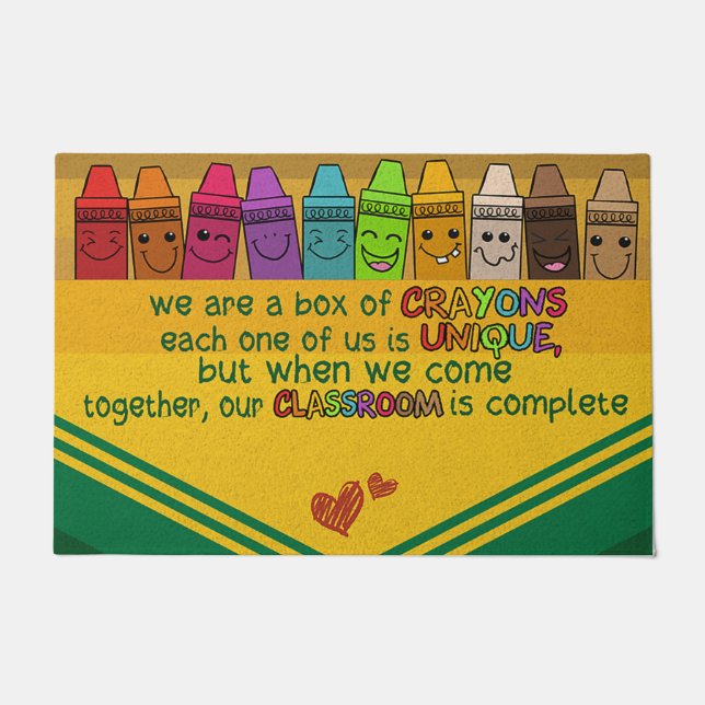 Personalized Teacher Doormat, Colorful Classroom  Fußmatte (Vorderseite)