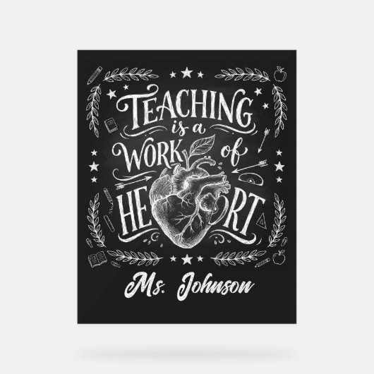 Personalized Teacher Gift Poster – Classroom Decor (Vorderseite)