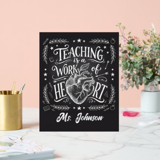 Personalized Teacher Gift Poster – Classroom Decor (Hochzeit)