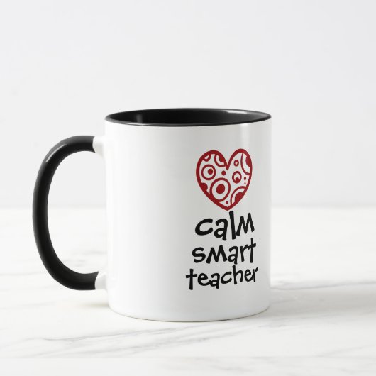 Personalized Teacher Heart Frame Appreciation Gift Tasse (Links)