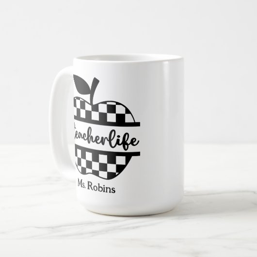 Personalized Teacher Kaffeetasse (Vorderseite Links)
