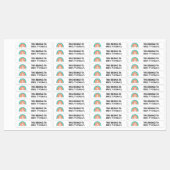 Personalized Teacher Name Labels – Rainbow Design Etiketten (Blatt)