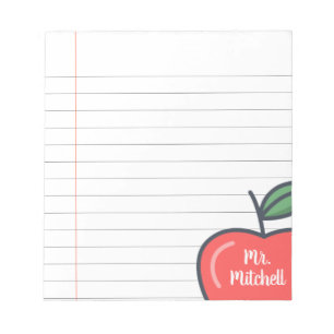 Personalized Teacher Notepad Notizblock