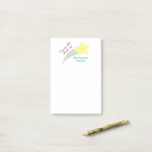 Personalized Teacher Post-It Notes Klebezettel (Auf Schreibtisch)