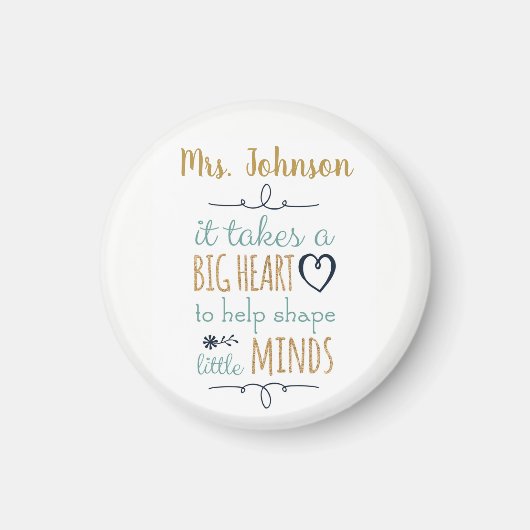 Personalized Teacher Quote Gift Magnet (Vorne)