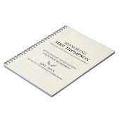 Personalized Teacher Retirement Typography Notizblock (Linke Seite)