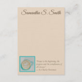 Personalized Teal Heart Coffee Cup Flat Note Card Einladung (Vorderseite)