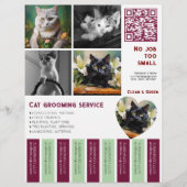 Personalized Tear Off Flyer Cat QR code (Vorne)