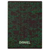 Personalized Tech Circuit Modern Clipboard Klemmbrett (Rückseite)