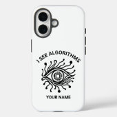 Personalized Tech iPhone Case with Custom Text (Rückseite)
