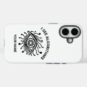 Personalized Tech iPhone Case with Custom Text (Rückseite (Horizontal))
