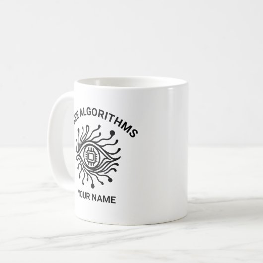 Personalized Tech Mug with Custom Text Kaffeetasse (Vorderseite Links)