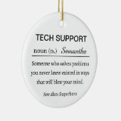 Personalized Tech Support Definition Keramik Ornament (Rechts)