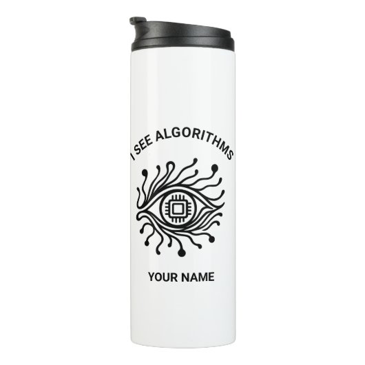 Personalized Tech Thermal Tumbler with Custom Text Thermosbecher (Nach rechts gedreht)