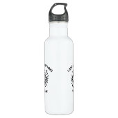 Personalized Tech Water Bottle with Custom Text Edelstahlflasche (Vorderseite)