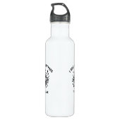 Personalized Tech Water Bottle with Custom Text Edelstahlflasche (Rückseite)