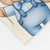 Personalized Teddy Bear Baby Blanket with Name Fleecedecke (Ecke)