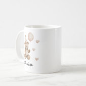 Personalized Teddy Bear Birthday Baby Mug  Kaffeetasse (Vorderseite Links)