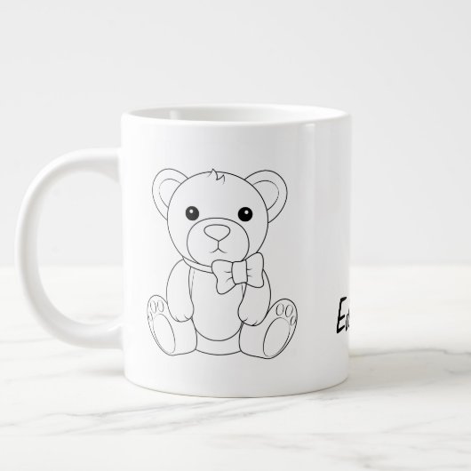Personalized Teddy Bear Coffee Cup Jumbo-Tasse (Links)